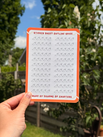 Sticker Sheet Outline Spice