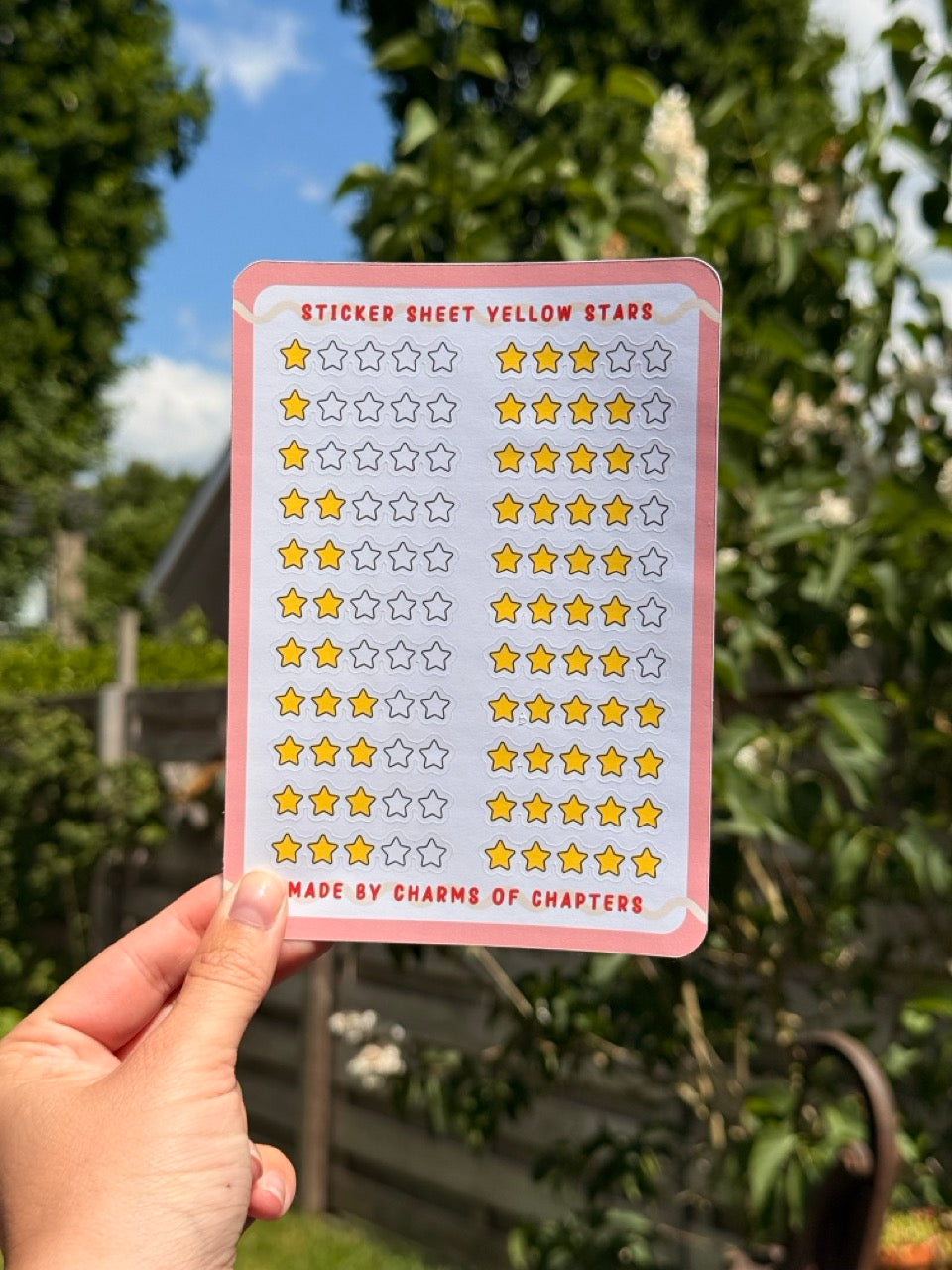 Sticker Sheet Yellow Stars