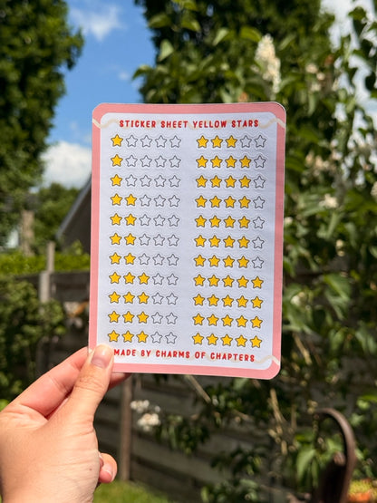 Sticker Sheet Yellow Stars