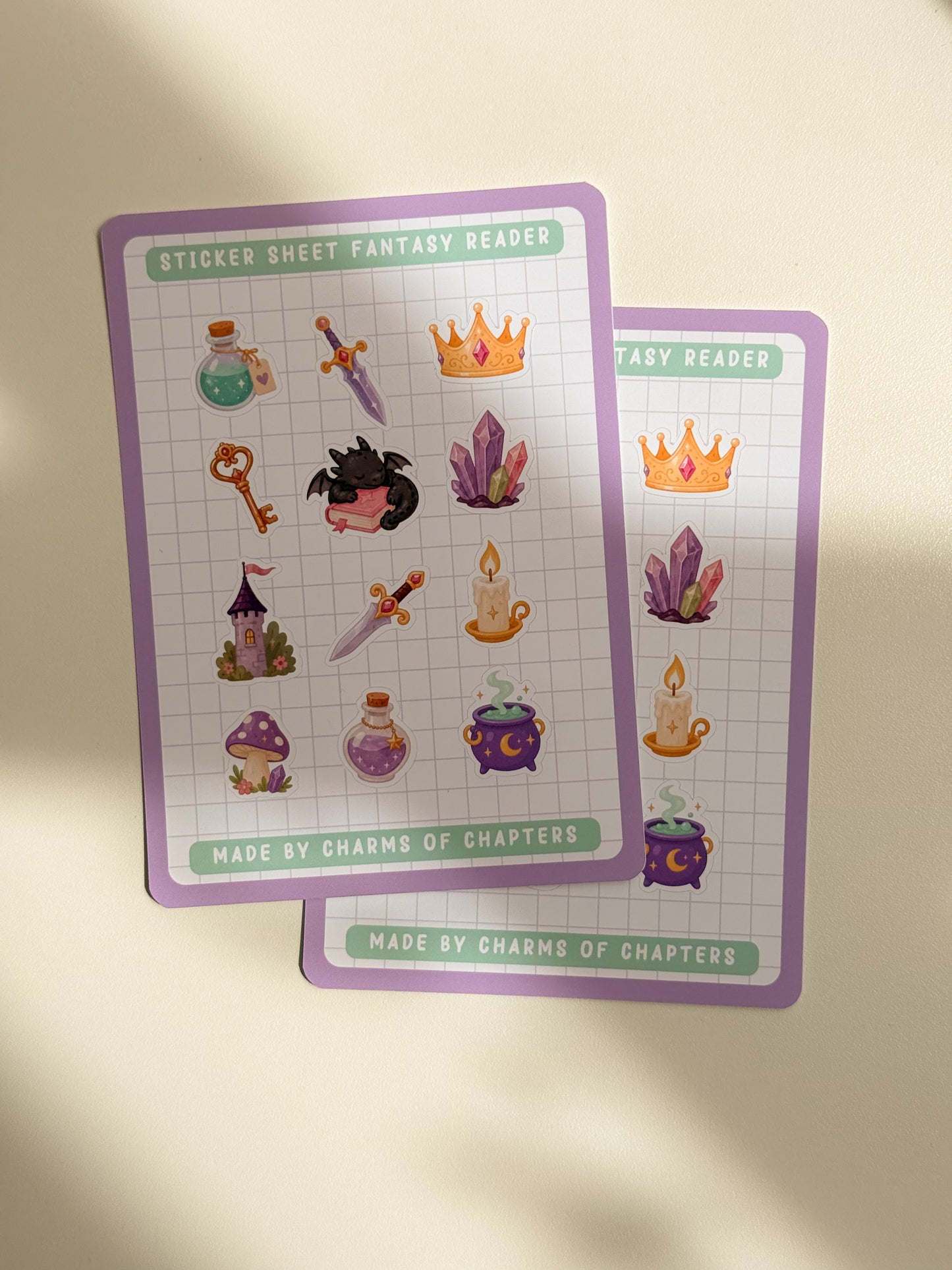 Sticker Sheet Fantasy Reader