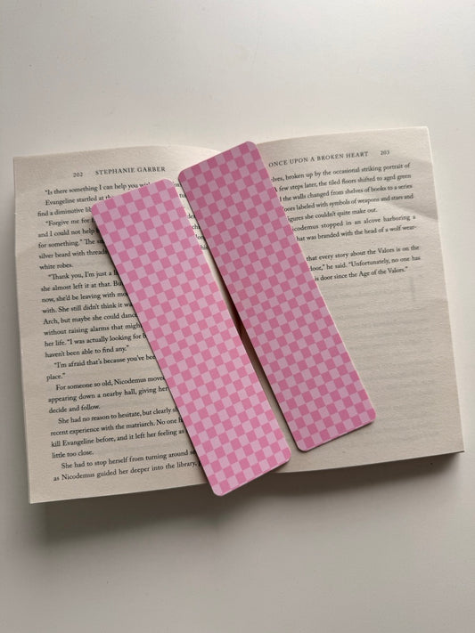 Boekenlegger Blush Checkered