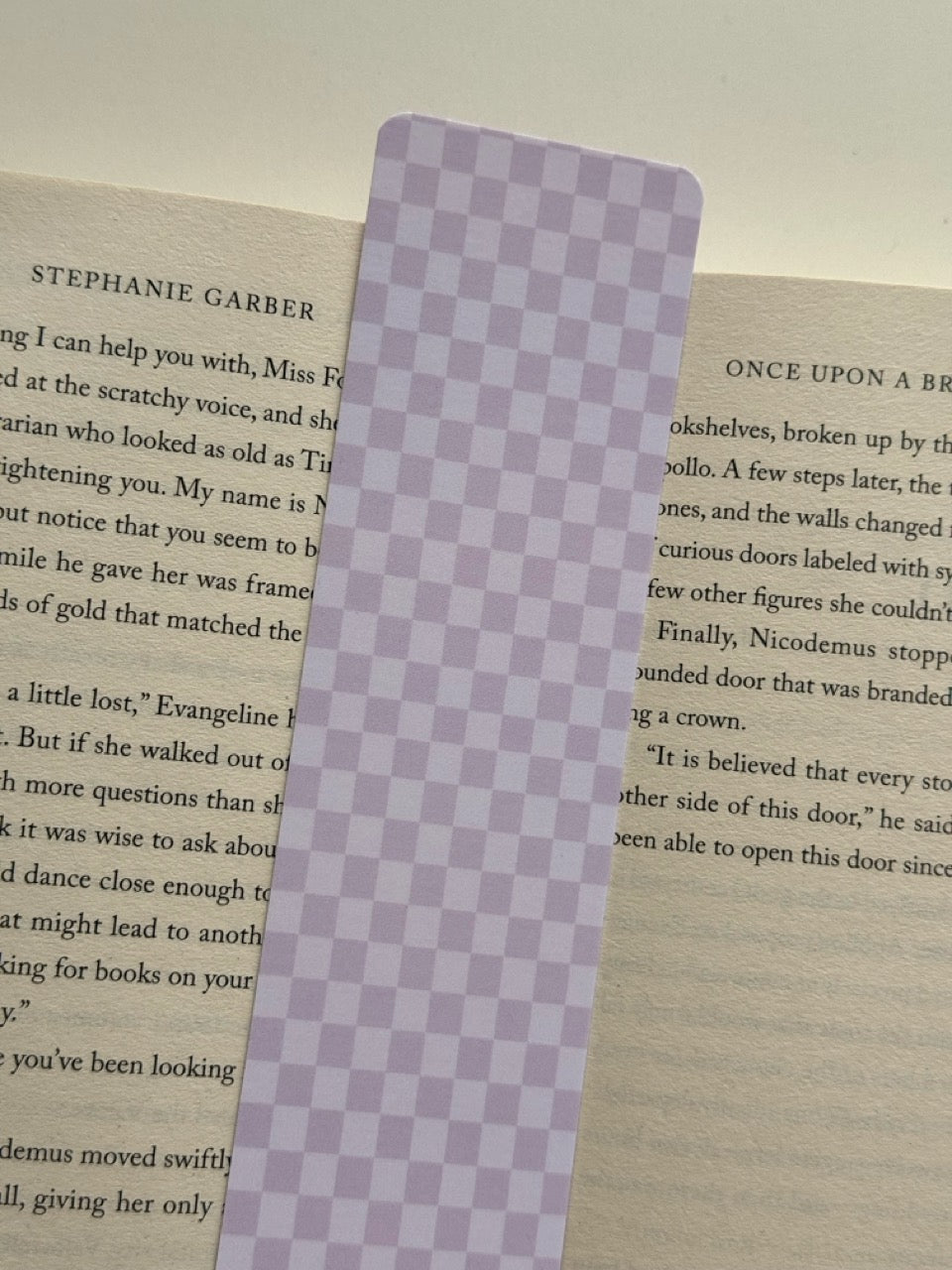 Boekenlegger Lilac Checkered