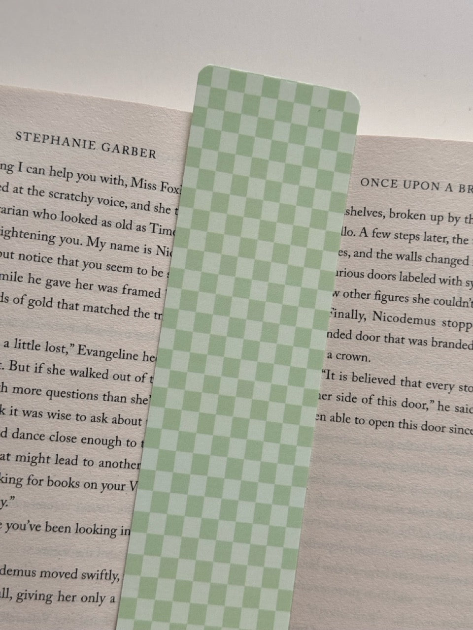 Boekenlegger Sage Checkered