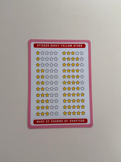 Sticker Sheet Yellow Stars