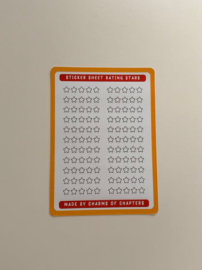Sticker Sheet Outline Stars