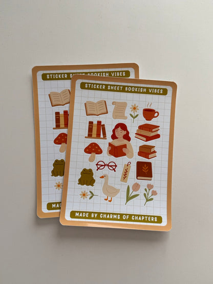 Sticker Sheet Bookish Vibes