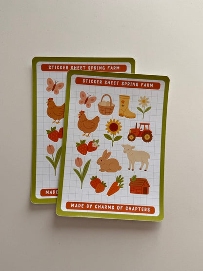 Sticker Sheet Spring Farm