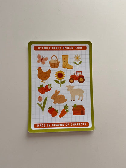 Sticker Sheet Spring Farm