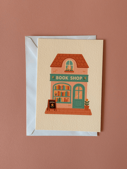 Wenskaart Bookshop Bliss Charms Of Chapters