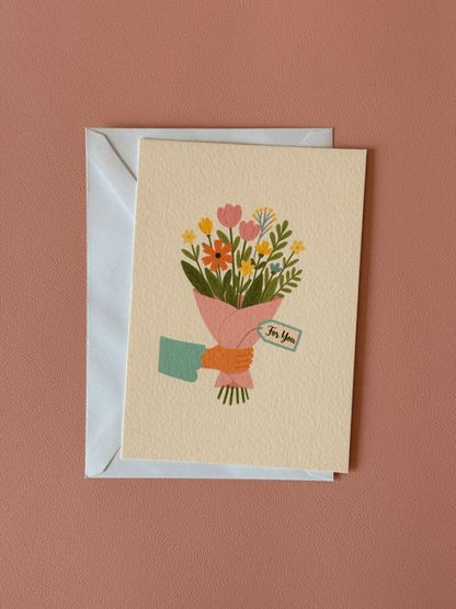 Wenskaart Bouquet 'For You'Charms Of Chapters