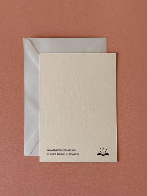 Wenskaart Do Not Disturb Achterkant Charms Of Chapters
