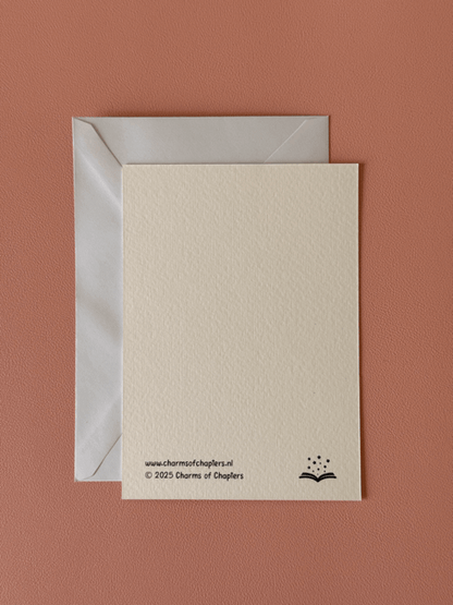 Wenskaart Showered with Love Achterkant Charms Of Chapters