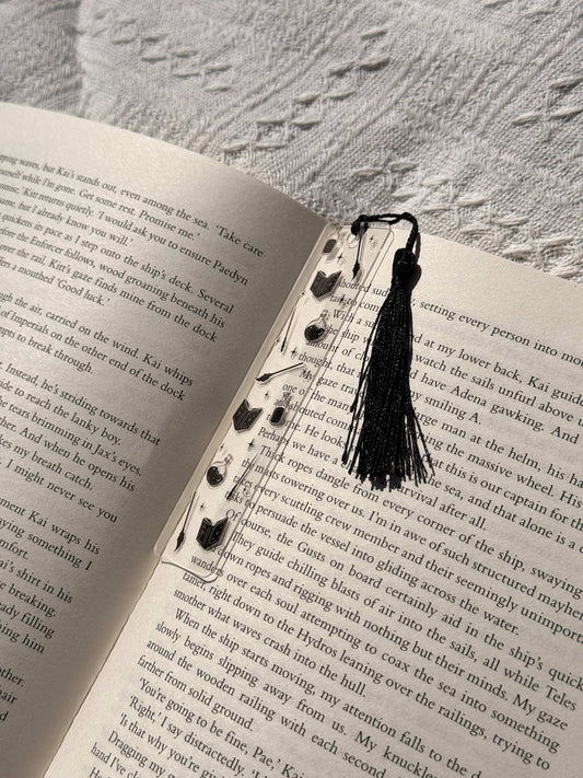 Magical Reads acryl boekenlegger met zwart kwastje