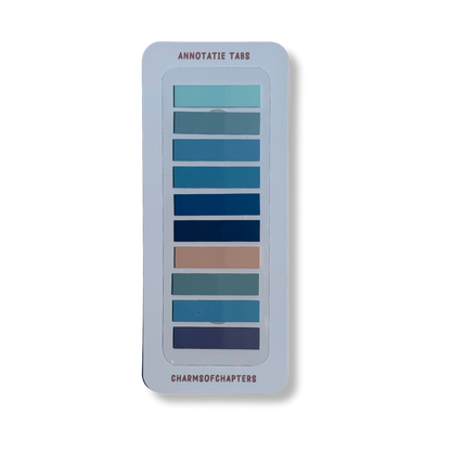 Annotatie tabs Blue Lagoon met 200 sticky book tabs in 10 kleuren