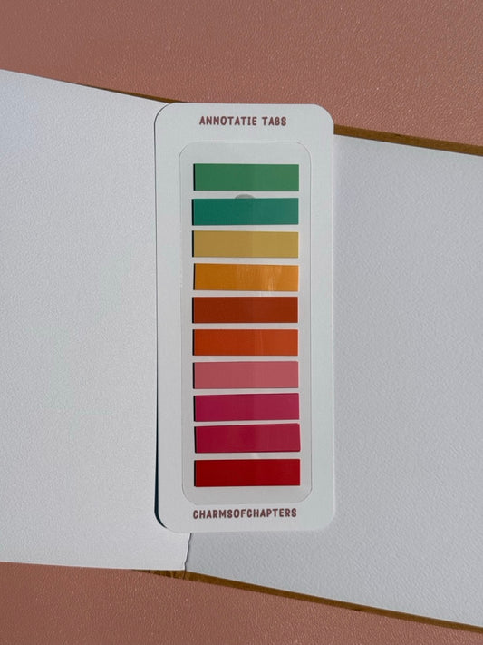 Sticky book tabs Electric Sunset voor boeken annoteren en passages markeren
