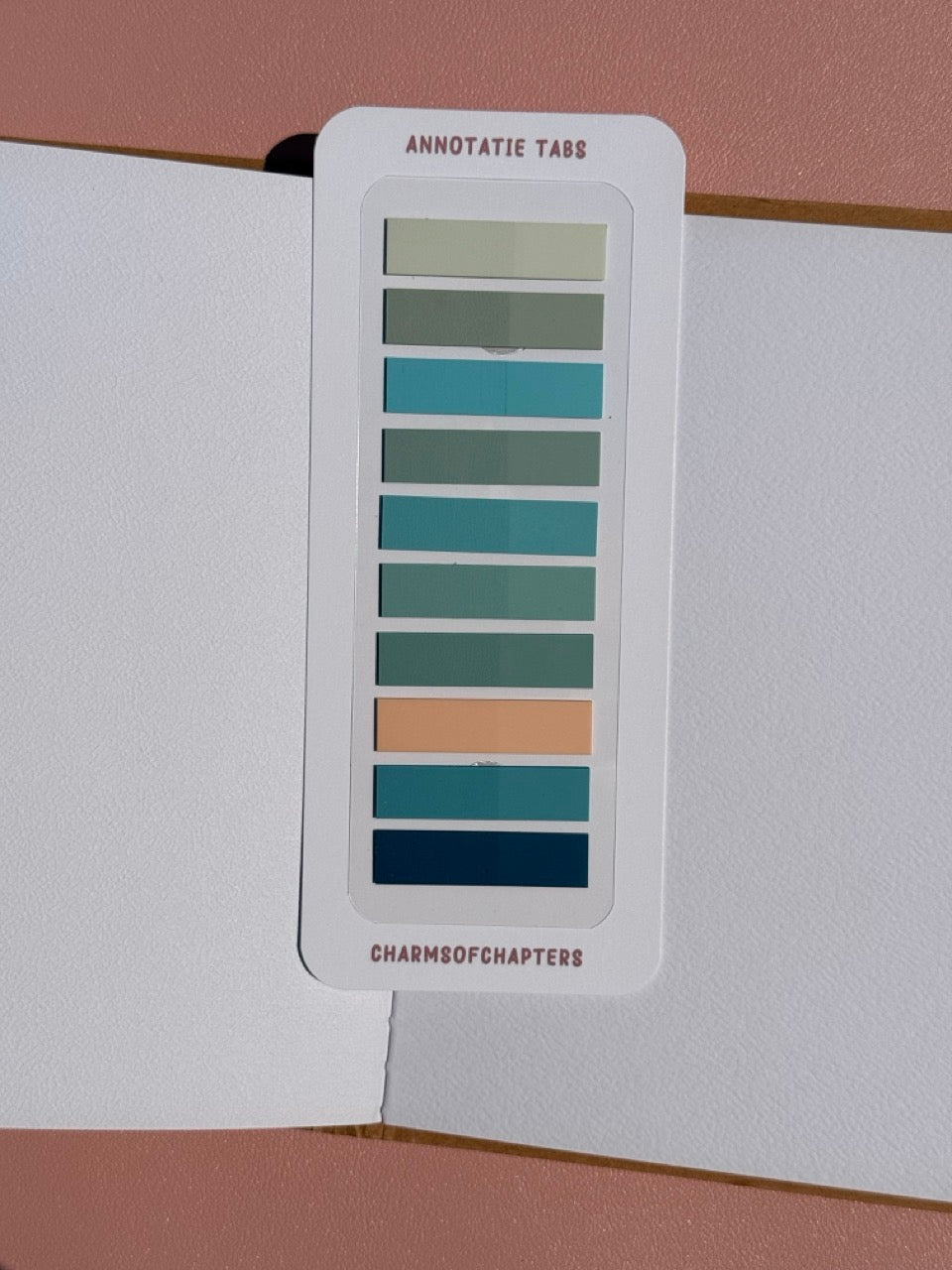Sticky book tabs Ocean Breeze voor boeken annoteren en passages markeren