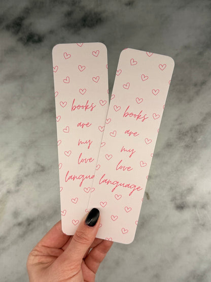 Voorkant van boekenlegger Books Are My Love Language