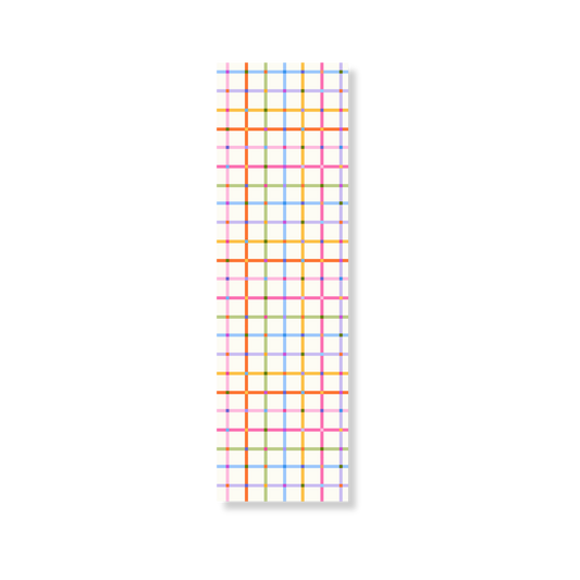 Boekenlegger Colorful Plaid met kleurrijk ruitpatroon