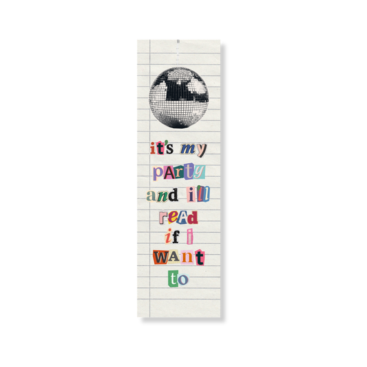 Boekenlegger It's My Party van Charms of Chapters