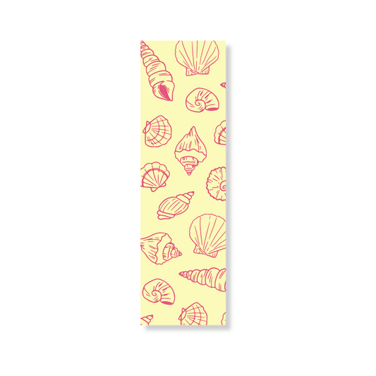Boekenlegger Summer Shells met roze schelpenprint