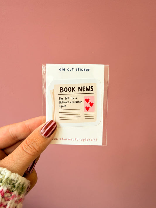 Book News bookish sticker van Charms of Chapters.