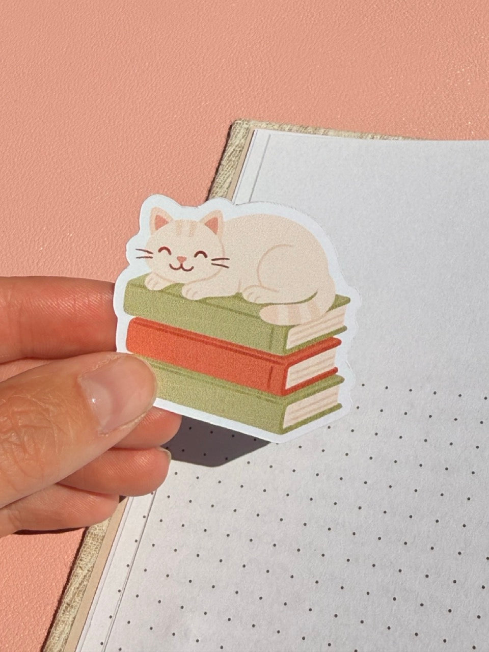 Cat & Book Lover sticker van Charms of Chapters als bookish goodie.