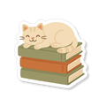 Sticker Cat & Book Lover