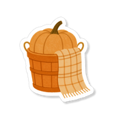Sticker Pumpkin Basket