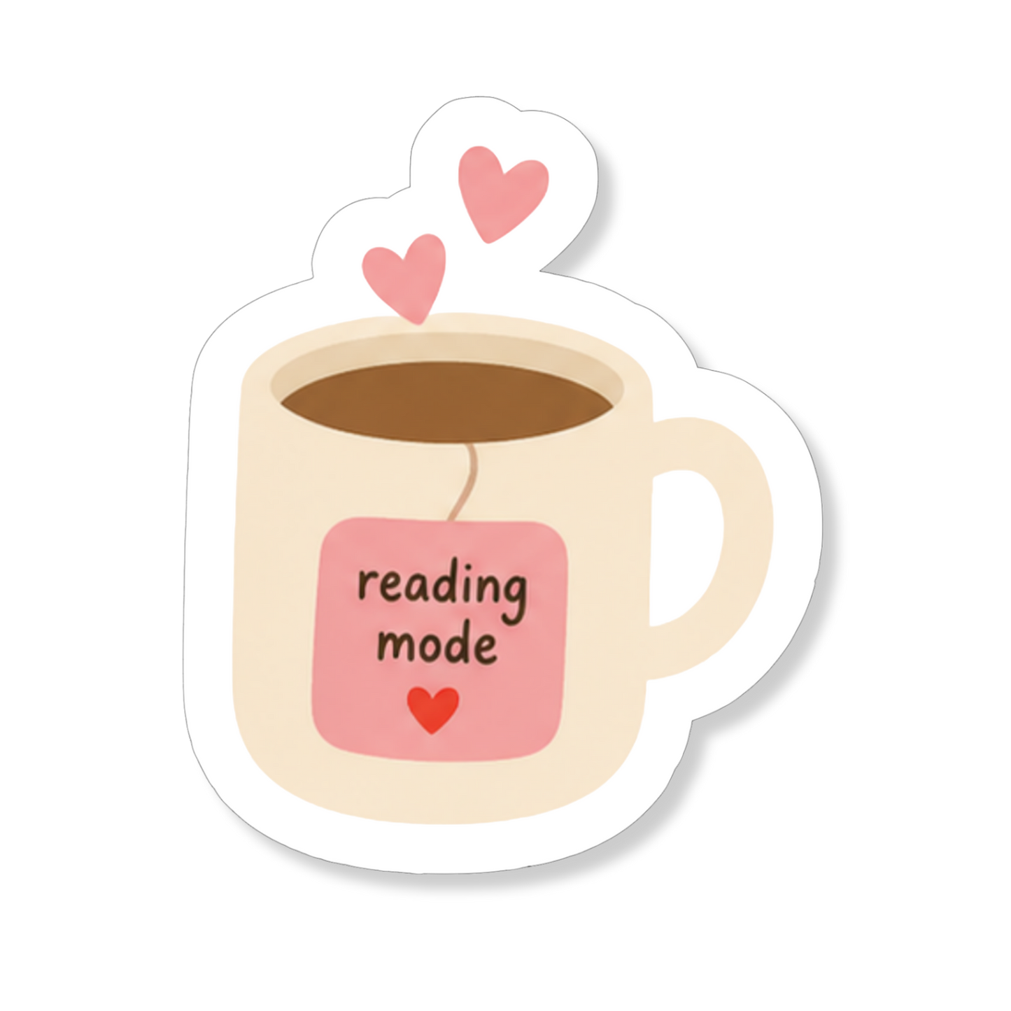 Reading Mode bookish sticker voor lezers en boekenliefhebbers.