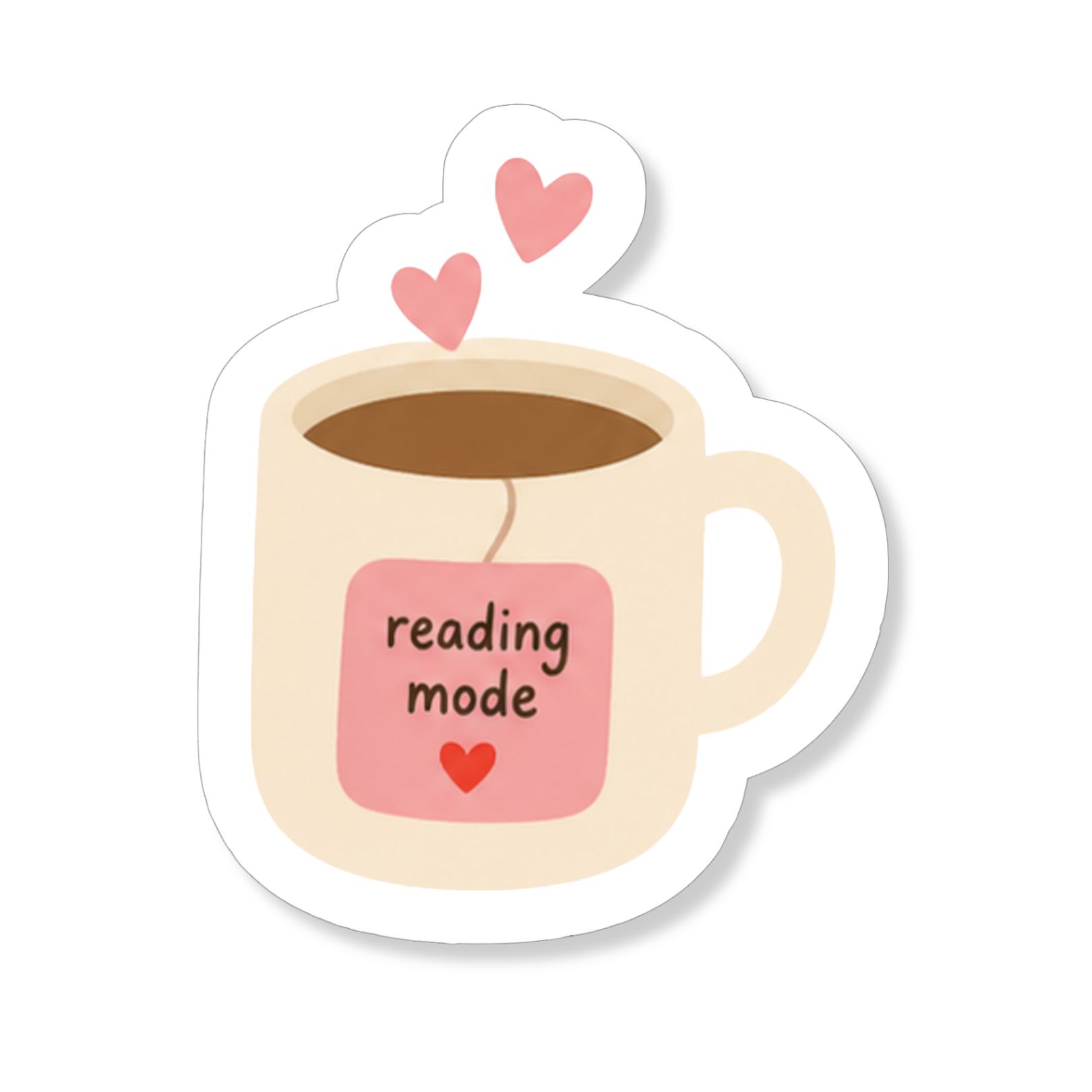 Reading Mode bookish sticker voor lezers en boekenliefhebbers.