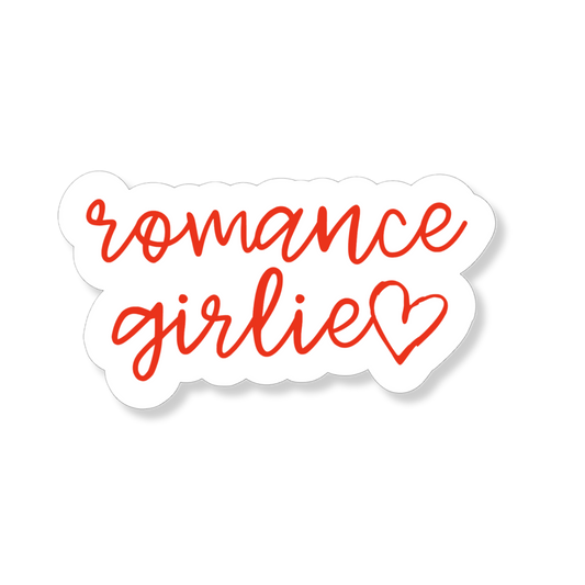 Romance Girlie bookish sticker voor liefhebbers van romance boeken.