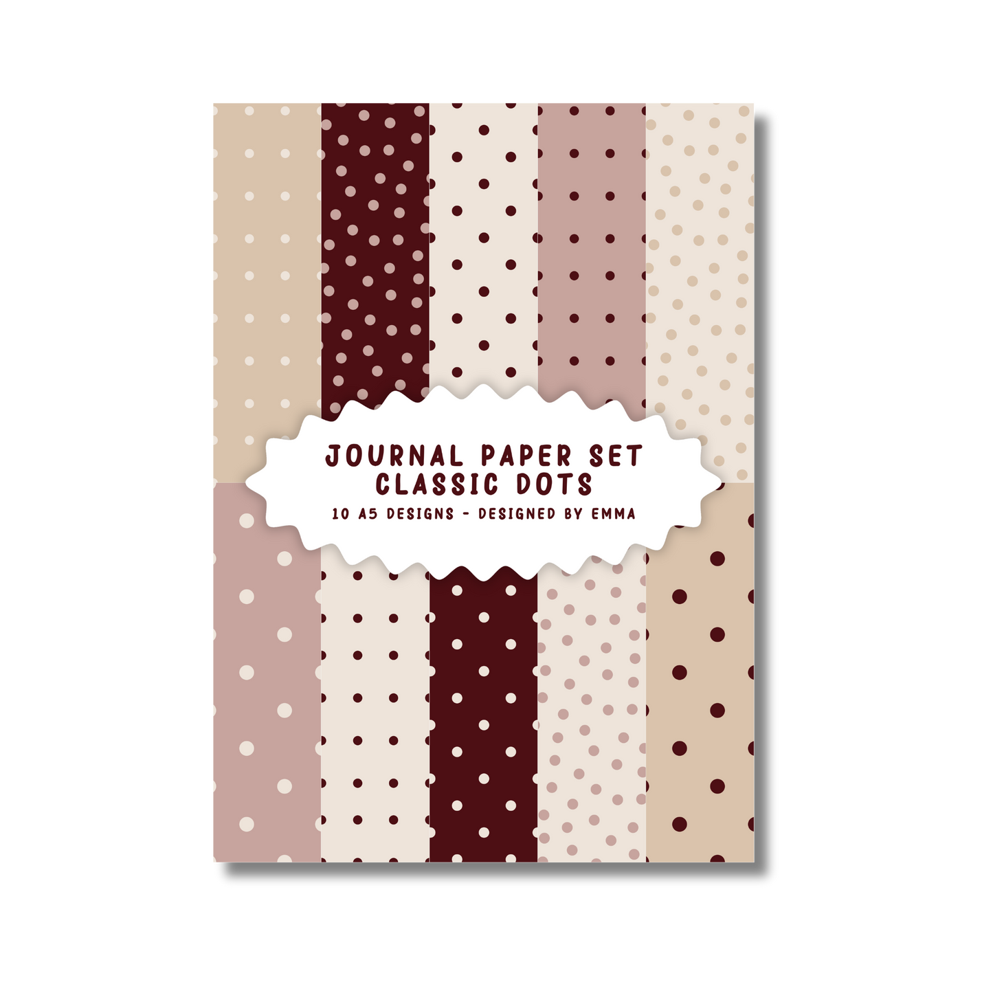 Journal Paper Set Classic Dots voor journaling