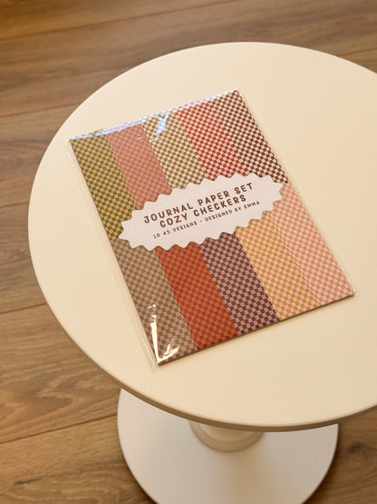 Journal Paper Set Cozy Checkers