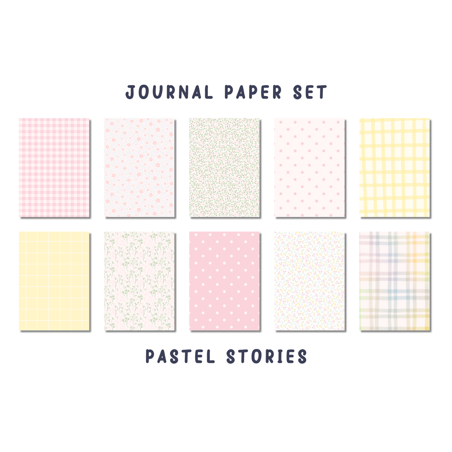 Journal Paper Set Pastel Stories met zachte pasteltinten