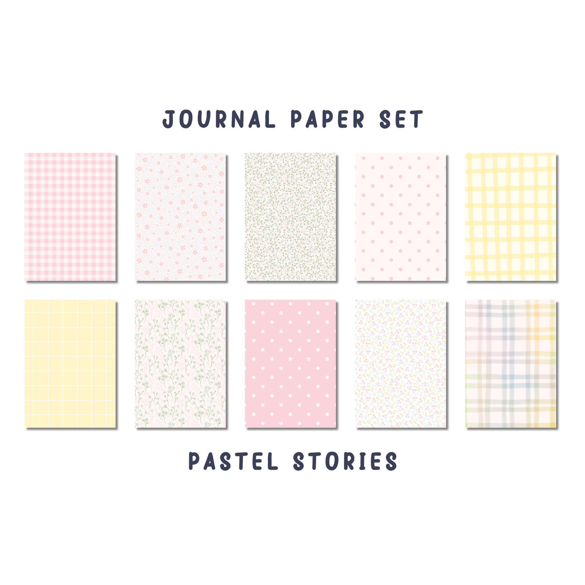 Journal Paper Set Pastel Stories met zachte pasteltinten