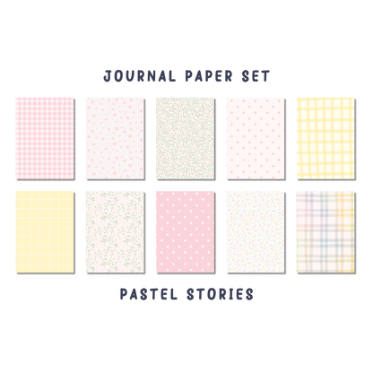 Journal Paper Set Pastel Stories met zachte pasteltinten