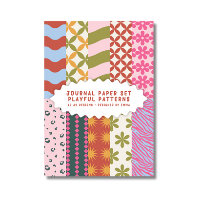 Journal Paper Set Playful Patterns voor journaling