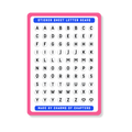 Sticker Sheet Letter Beads