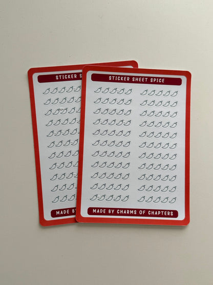 Productfoto van het Stickervel Outline Spice