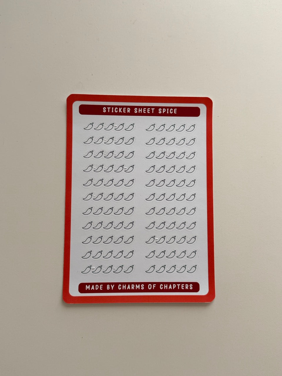 Stickervel Outline Spice van Charms of Chapters