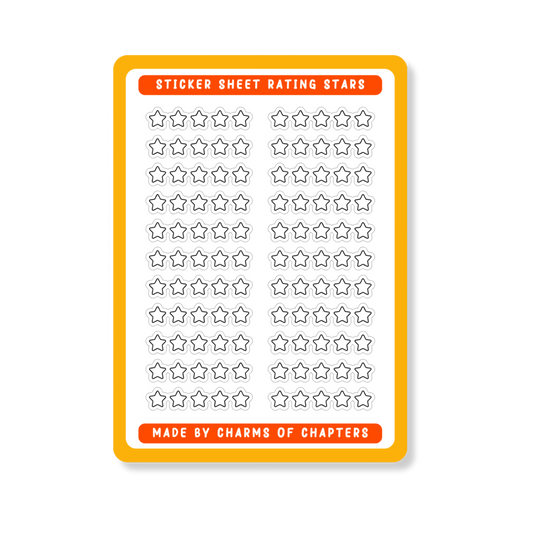 Stickervel Outline Stars met ster illustraties