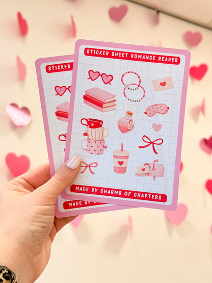Stickervel Romance Reader van Charms of Chapters