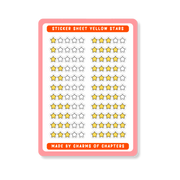 Sticker Sheet Yellow Stars