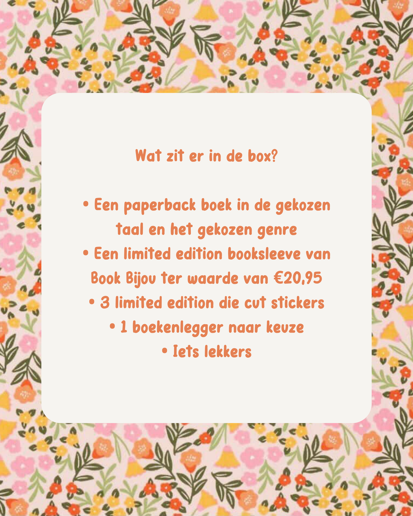 Overzicht van de soorten bookish goodies die je kunt verwachten in de Zomerbox.